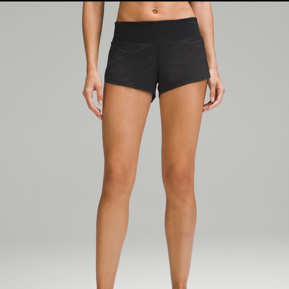 Lululemon Athletica Black Speed Up Shorts
